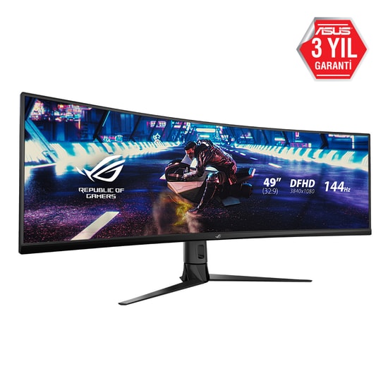 Asus Rog Strix XG49VQ 49 Gaming Va Kavisli Aura Rgb Freesync 2 Hdr Dfhd 3840x1080 1ms 144hz Dp Hdmi Usb Mm Vesa  Monitör