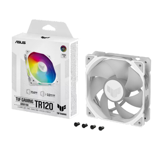 Asus Tuf Tr120 Soğutucu Kasa Radyatör Fani Adreslenebilir Argb 120mm Beyaz Fan Ve Soğutucu