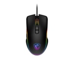 MSI FORGE GM300 Siyah Kablolu RGB Oyuncu Mouse - 7200DPI Optik Sensör, 7 Tuş, 118g Ağırlık, 150cm Kablo Uzunluğu
