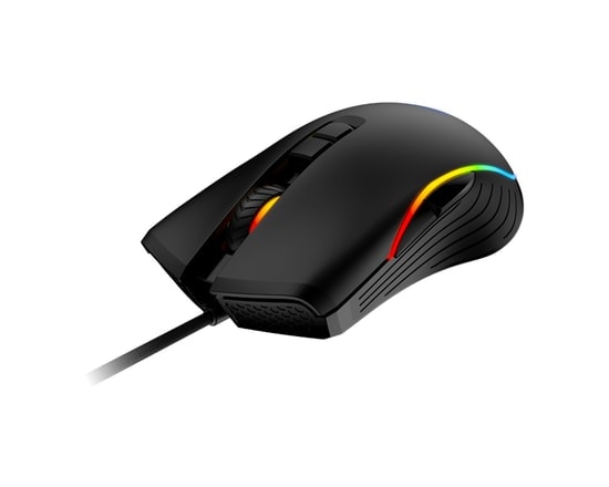 MSI FORGE GM300 Siyah Kablolu RGB Oyuncu Mouse - 7200DPI Optik Sensör, 7 Tuş, 118g Ağırlık, 150cm Kablo Uzunluğu