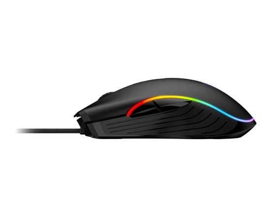 MSI FORGE GM300 Siyah Kablolu RGB Oyuncu Mouse - 7200DPI Optik Sensör, 7 Tuş, 118g Ağırlık, 150cm Kablo Uzunluğu