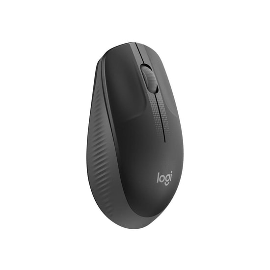 Logitech M190 Siyah Kablosuz Optik Mouse (Büyük Boy, 1000 DPI) - 3 Tuşlu, 90gr, Ergonomik, Nano Alıcı (910-005905)