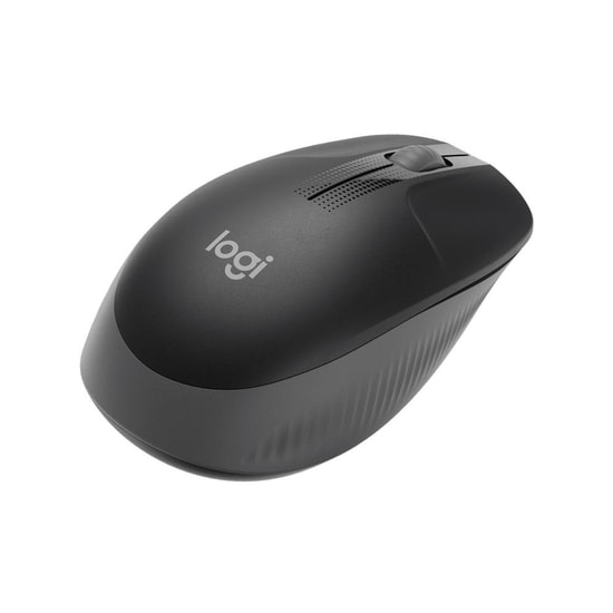 Logitech M190 Siyah Kablosuz Optik Mouse (Büyük Boy, 1000 DPI) - 3 Tuşlu, 90gr, Ergonomik, Nano Alıcı (910-005905)