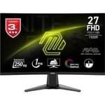 MSI MAG 27C6X 27" FHD 1920x1080 250Hz 1ms Curved VA LED Oyuncu Monitörü - 1500R, Adaptive-Sync, HDMI, 16:9, 250Nit