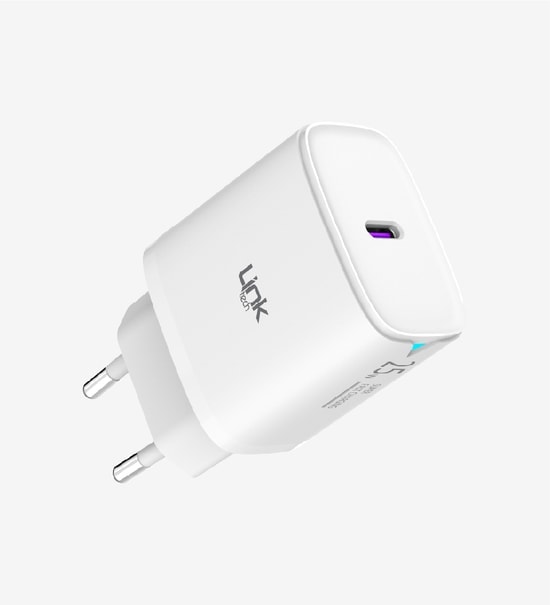 LinkTech LSC-C311 Siyah 25W Type-C to Type-C Kablolu Hızlı Şarj Aleti - PD Destekli, Siyah, Güvenli Şarj Adaptörü