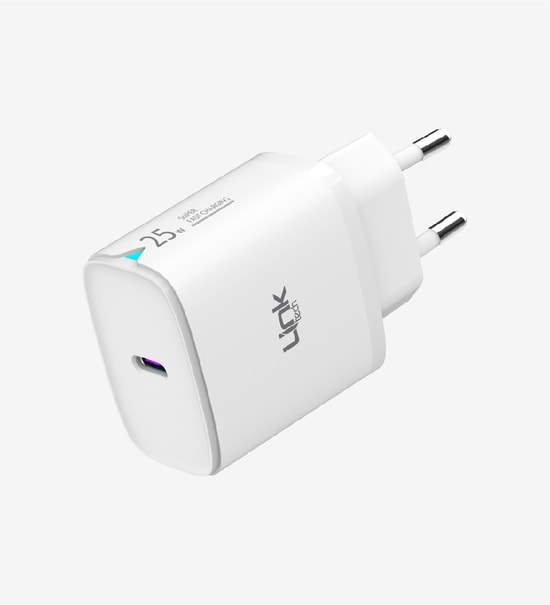 LinkTech LSC-C311 Siyah 25W Type-C to Type-C Kablolu Hızlı Şarj Aleti - PD Destekli, Siyah, Güvenli Şarj Adaptörü