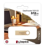 Kingston DataTraveler SE9 G3 512GB USB 3.2 Gen 1 Metal Kasa Flash Bellek (DTSE9G3/512GB) - 220/100MB/s Okuma/Yazma Hızı