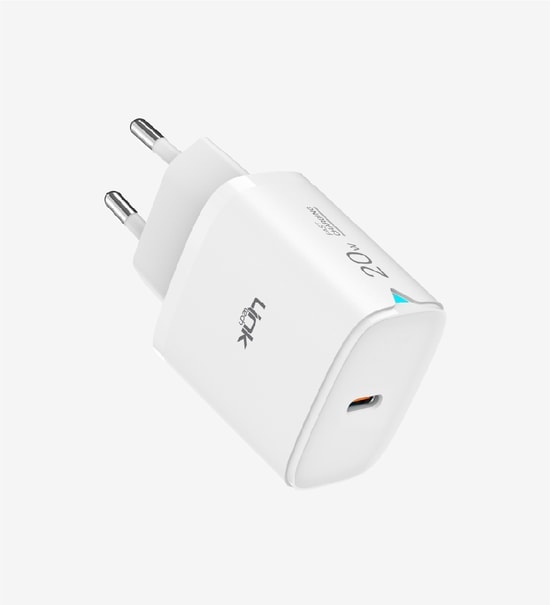 LinkTech LSC-C307 20W PD Hızlı Şarj Aleti - Type-C to Type-C Kablolu Güç Adaptörü 20W Hızlı Şarj Cihazı Seti