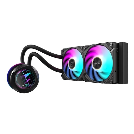 Gigabyte AORUS WATERFORCE X II 240 Sıvı İşlemci Soğutucu (AORWFORCEXII240) - 2.4" LCD Ekran, 2x120mm ARGB Fan