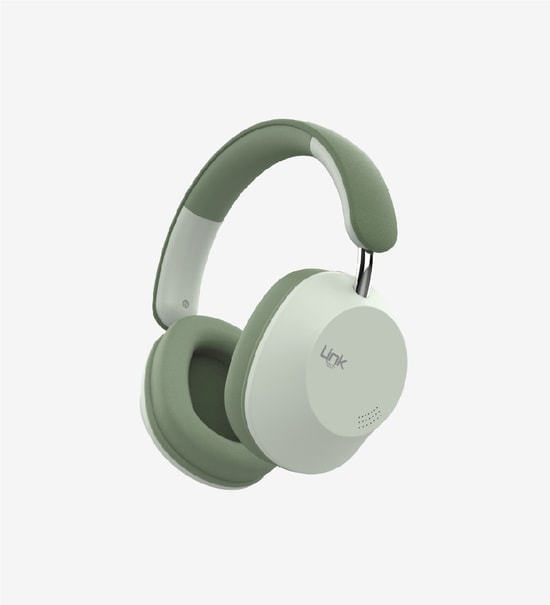 LinkTech HP3 Kulak Üstü Yeşil Bluetooth Kulaklık (LPH-HP3/GREEN) - BT 5.3, 50 saat Müzik, 55 saat Konuşma Süresi