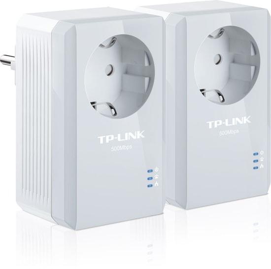 TP-Link TL-PA4010PKIT Powerline Adaptör - 500Mbps, 300 Metre Menzil, Entegre Güç Soketli, Tak-Kullan Başlangıç Kiti