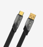 Linktech K470 Mecha Stil 120cm 6A USB-A Type-C Hızlı Şarj Kablosu - Gri, Örgülü, LCA-K470/GRAY, Dayanıklı Tasarım