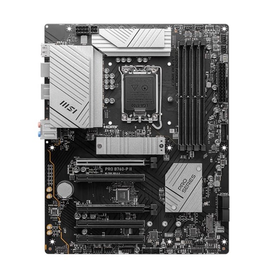 MSI PRO B760-P II D5 Anakart: Intel LGA1700, DDR5 7000MHz (OC), Çift M.2, 2.5G LAN, HDMI, DP, USB 3.2, Type-C, ATX