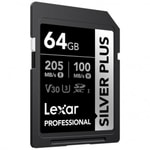Lexar SD Professional Silver Plus Sdxc Uhs-I Cards Up To 205mb/S Read 100mb/S Write C10 V3 LSDSIPL064G-BNNNG Kart Bellek