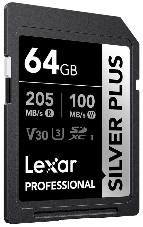 Lexar SD Professional Silver Plus Sdxc Uhs-I Cards Up To 205mb/S Read 100mb/S Write C10 V3 LSDSIPL064G-BNNNG Kart Bellek