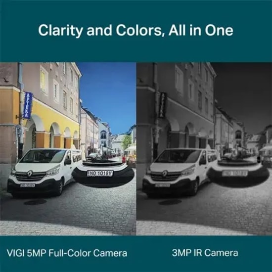 Tp-Link Vigi C250 5MP 2.8mm Lens 30 Metre 7/24 Tam Renkli İnsan/Araç Algılama Dahili Mikrofon IK10 Dome Ip Kamera