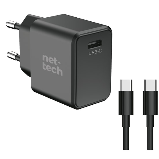 Nettech NT-HCH04 30W PD GaN Prime Type-C Şarj Aleti - Hızlı Şarj, Kablo Dahil, Siyah, Tek Çıkışlı Kompakt Tasarım