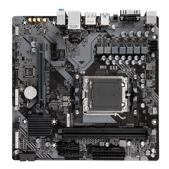 Gigabyte B650M S2H: AMD AM5, DDR5 6400MHz, PCIe 4.0, M.2, VGA, HDMI, DP, USB 3.2 Gen1, 1G LAN, RGB Micro ATX Anakart
