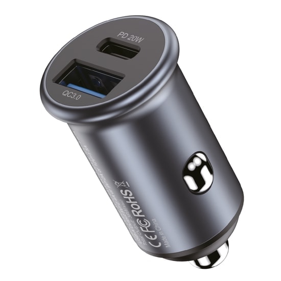 Nettech NT-CCH03 20W USB + Type-C Araç Şarj Aleti (Siyah) - Hızlı Şarj, 2 Çıkışlı, PD Destekli, Kompakt Tasarım