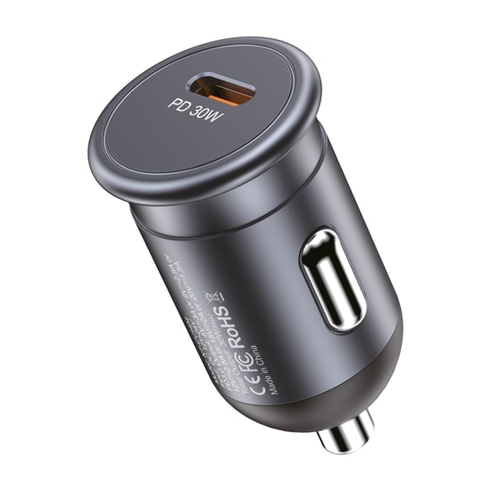 Nettech NT-CCH04 Type-C PD 30W 1 Çıkışlı Araç Şarj Aleti - Siyah, Hızlı Şarj, PD 3.0 Destekli Kompakt Tasarım
