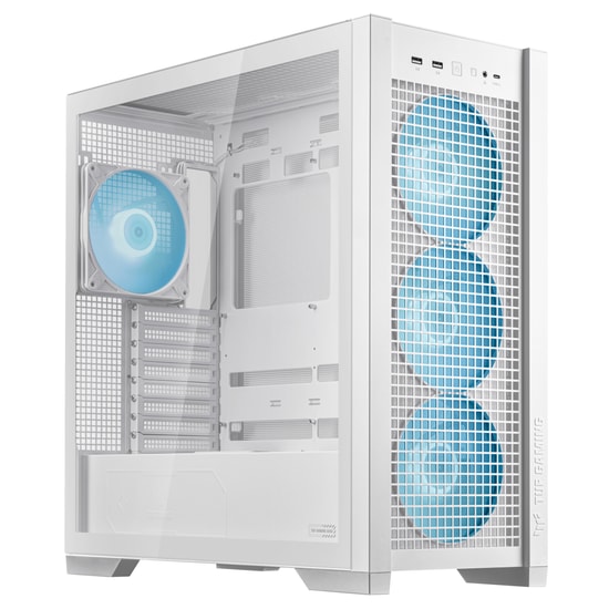 Asus Tuf Gaming GT302 TG ARGB 4 Adet 140 X 28 mm Fan EATX 12x10.9 ATX Micro-ATX MiniATX Beyaz Bilgisayar Kasası