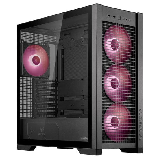Asus Tuf Gaming GT302 TG ARGB 4 Adet 140 X 28 mm Fan EATX 12x10.9 ATX Micro-ATX MiniATX Siyah Bilgisayar Kasası