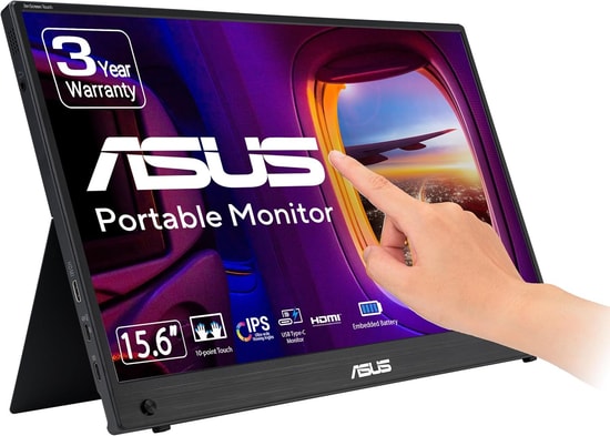 Asus Zenscreen 15.6 Ips 1920x1080 5ms Mini-Hdmi Usb-C 10 Parmak Dokunmatik Dahili Batarya Mb16amtr Taşınabilir Monitör