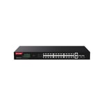 IP-COM G1128P-24-410W 24 Port Gigabit PoE Switch - 2xGb RJ45/SFP Uplink Bağlantı, 370W PoE Güç, Rackmount Kasa