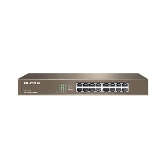 IP-COM G1016D - 16 Port Gigabit Metal Kasa Rackmount Switch (Tamamı Gigabit Portlu, Kolay Kurulum)