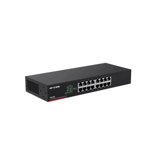 IP-COM G1016D - 16 Port Gigabit Metal Kasa Rackmount Switch (Tamamı Gigabit Portlu, Kolay Kurulum)