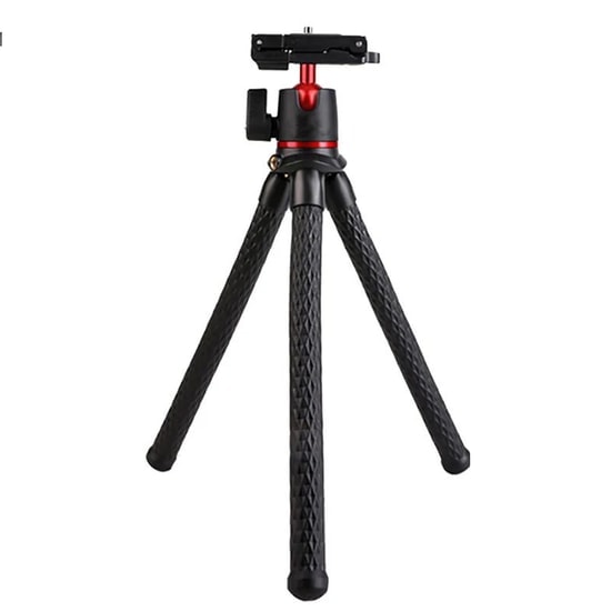 Rtako Octopus Stand Telefon ve Kamera Tripodu (NT-106413) - Siyah, Esnek Ayaklı, Hafif Tasarım, Geniş Cihaz Uyumluluğu