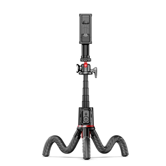 Rtako C03 Siyah Ahtapot Telefon Tripod Standı (NT-106414) - Esnek, Uzatılabilir, Geniş Uyumluluk