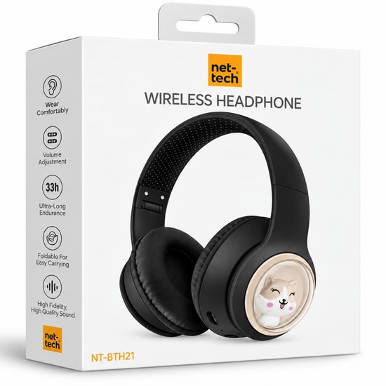 Nettech NT-BTH21 Beyaz Kulak Üstü Bluetooth Kulaklık - Kablosuz, Mikrofonlu, 24 Ay Garanti