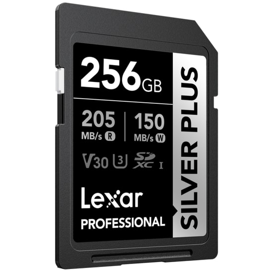 Lexar 256Gb Professional Silver Plus Sdxc Uhs-I Cards Up To 205mb/S Read 150mb/S Write LSDSIPL256G-BNNNG Kart Bellek