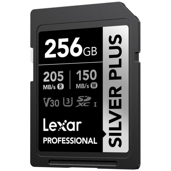 Lexar 256Gb Professional Silver Plus Sdxc Uhs-I Cards Up To 205mb/S Read 150mb/S Write LSDSIPL256G-BNNNG Kart Bellek