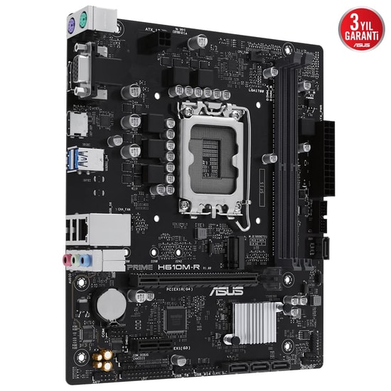 Asus Prime H610M-R SI D5 Anakart (90MB1GL0-M0ECY0) - LGA1700, DDR5 5600, Micro ATX, USB3.2, VGA, HDMI, DP, M.2, 4xSATA