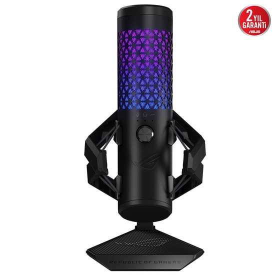 Asus Rog Carnyx C501 Profesyonel Kardioid Kondenser 25mm Kondenser Kapsül 192 Khz ARGB Profesyonel Yayıncı Mikrofonu
