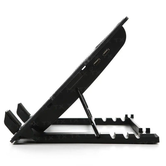 TX ErgoStand Laptop Soğutucu Stand (TXACNBERGST) - 14cm LED Fanlı, 5 Kademe Yükseklik, 2xUSB, 9-17" Notebook Uyumlu