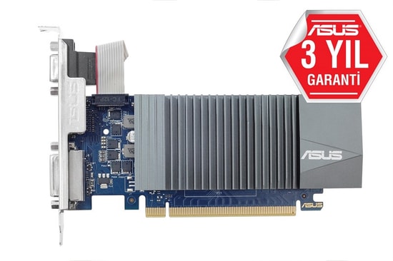 Asus GeForce GT 710-SL EVO 2GB GDDR5 Low Profile Ekran Kartı (GT710-SL-2GD5-BRK-EVO) - 64 Bit, 927MHz, HDMI, DVI-D, VGA