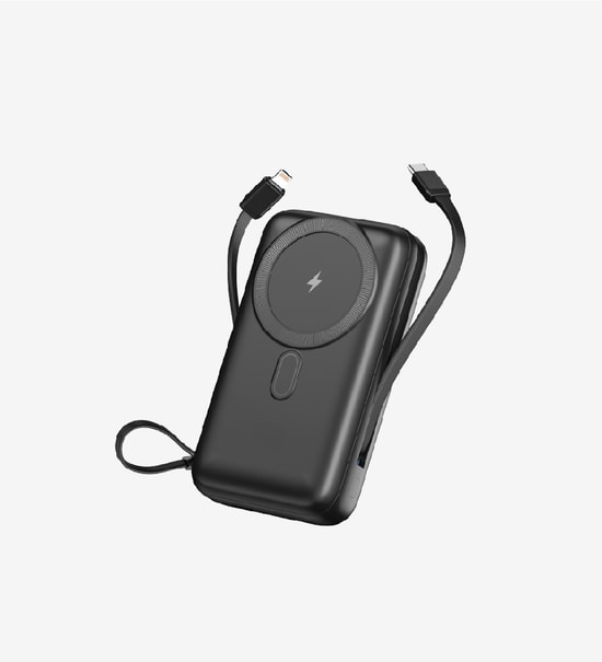 LinkTech LPP-WP28 Strong Magsafe 20000mAh 15W Kablosuz Powerbank - Hızlı Şarj, Dijital Ekran ve Dahili Kablolar