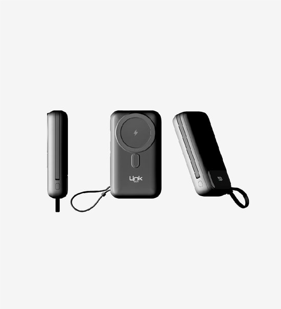 LinkTech LPP-WP28 Strong Magsafe 20000mAh 15W Kablosuz Powerbank - Hızlı Şarj, Dijital Ekran ve Dahili Kablolar