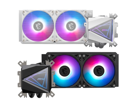 MSI Mag CoreLiquid I240 Beyaz Sıvı İşlemci Soğutucu - 2x120mm PWM Fanlı, 70CFM, Bakır Plaka, 3400RPM, Dinamik Rulmanlı