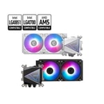 MSI Mag CoreLiquid I240 Siyah Sıvı İşlemci Soğutucu - 2x120mm PWM Fanlı, 70CFM, Bakır Plaka, 3400RPM, Dinamik Rulmanlı