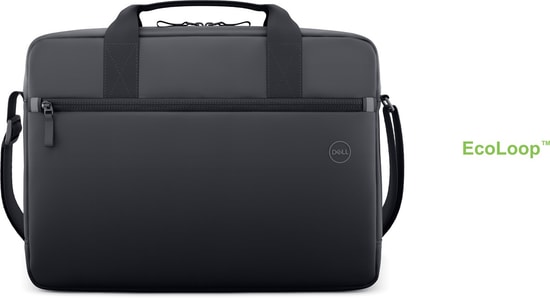 Dell Ecoloop CC3624 15.6" Siyah Notebook Çantası (460-BDST) - Geri Dönüştürülmüş Kumaş, Su Geçirmez, Ayarlanabilir Askı