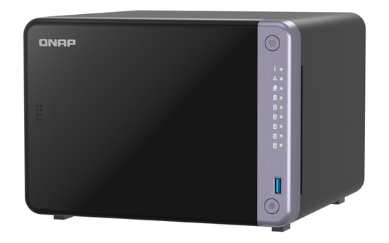 QNAP TS-632X-4G 6 Disk Yuvalı Siyah Tower NAS - 4GB DDR4 RAM, Alpine AL524, USB 3.2, 10Gb SFP+, 2.5G LAN, Fan Soğutmalı