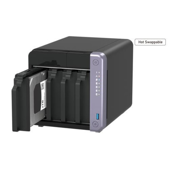 QNAP TS-432X-4GB 4 Disk Yuvalı Siyah Tower NAS - 4GB DDR4 Bellek, Alpine 4 Çekirdek, 2.5G Ethernet, 10Gb SFP+, USB 3.2