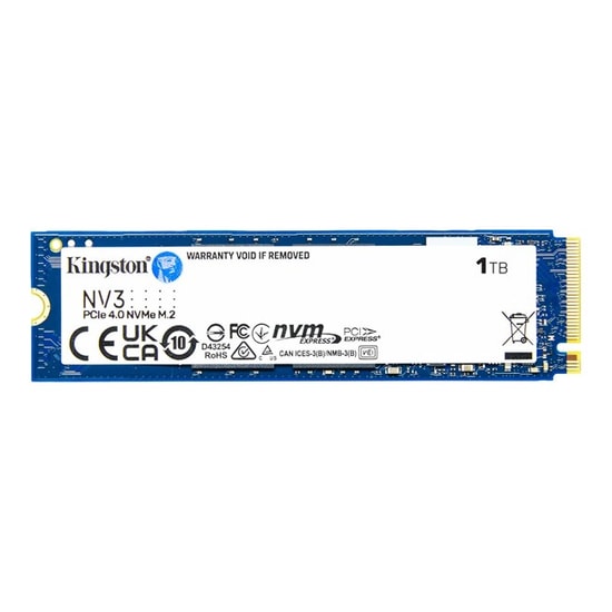 Kingston NV3 1TB NVMe M.2 2280 SSD (SNV3S/1000G) - 6000/4000 MB/s Okuma/Yazma, PCIe Gen4x4, 3D NAND, Yüksek Performans