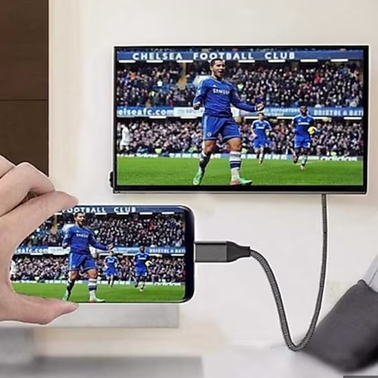Nettech 200cm Lightning USB to HDMI Siyah Dönüştürücü Kablo (NT-14777) - Plastik, Yüksek Çözünürlüklü Görüntü Aktarımı