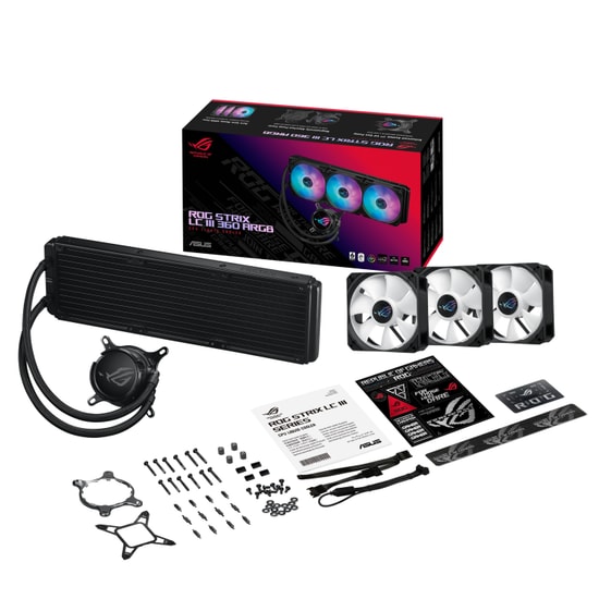 Asus Rog Strix Lc III 360 ARGB Lcd Cpu Sıvı Soğutucu 2.1 Ips Lcd Asetekin Yeni Gen7 V2 Pompası Premium Fan ve Soğutucu