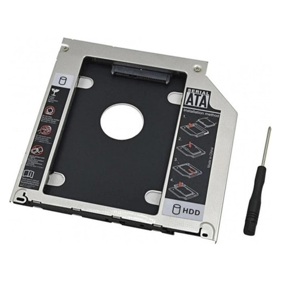 Nettech NT-91615 Plastik Harddisk Sabitleme Aparatı (HDD Caddy) - Laptop Harddisk Dönüştürücü, SATA Destekli, Dayanıklı